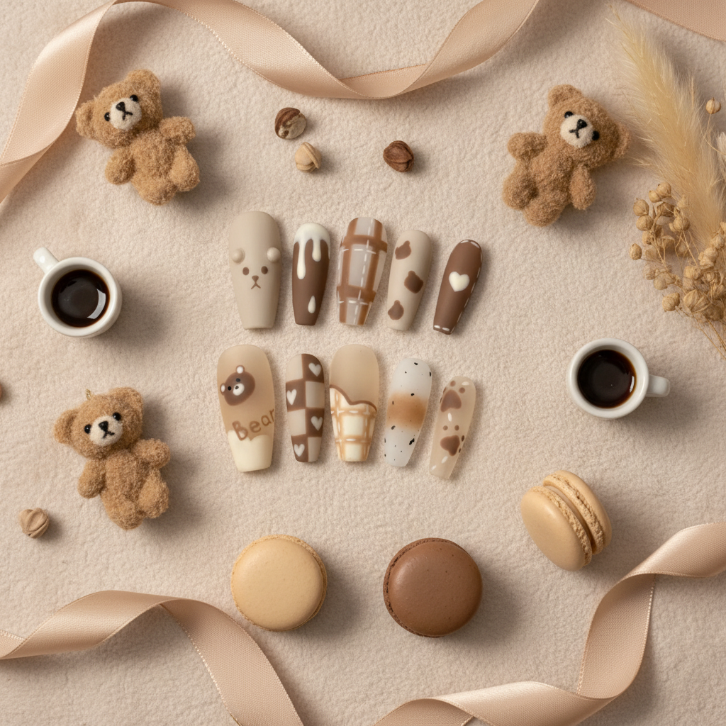 Bear Nails – Kawaii Flat Lay 35mm