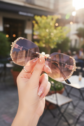 Embrace Diamond-Embellished Sunglasses – UV400 Frameless, 7 Styles