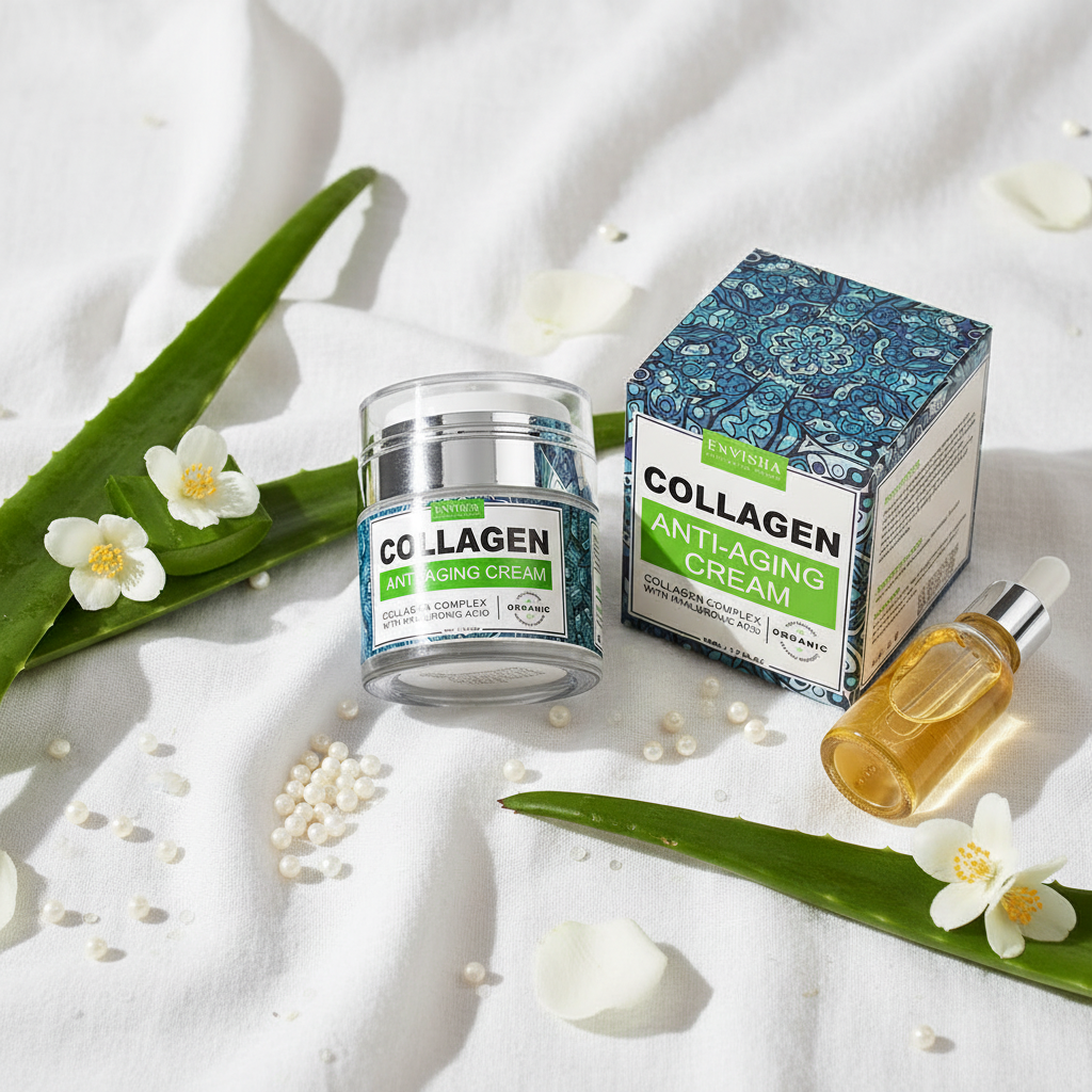 Envisha Collagen Face Cream – Anti-Wrinkle, Pore-Refining & Brightening Moisturiser