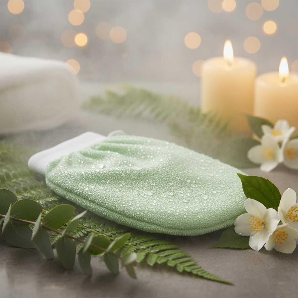 Exfoliating Mitt – Mint Green Spa Luxury