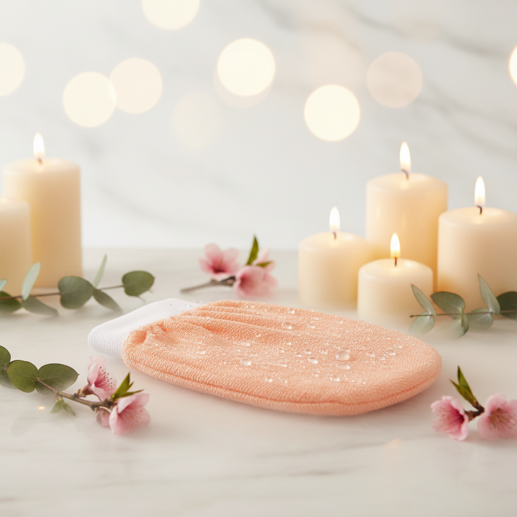 Exfoliating Mitt – Peach Spa Luxury
