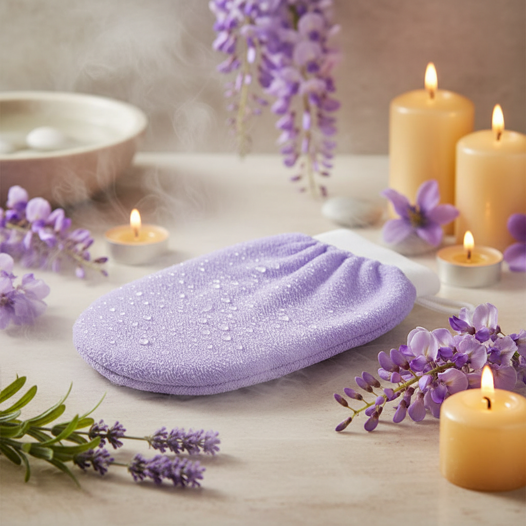 Lavender Exfoliating Mitt – Spa Luxury